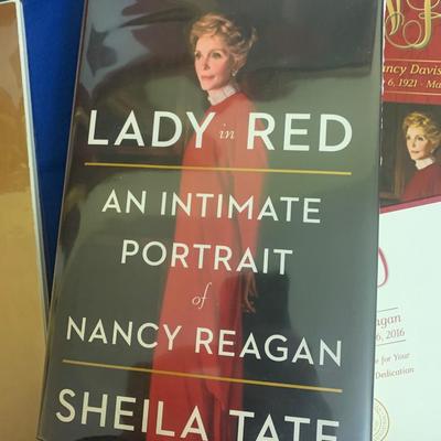 Nancy Reagan Portrait Oil & Print Framed w/ paperwork
