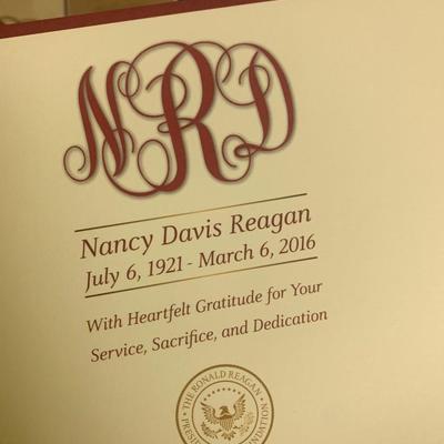 Nancy Reagan Portrait Oil & Print Framed w/ paperwork