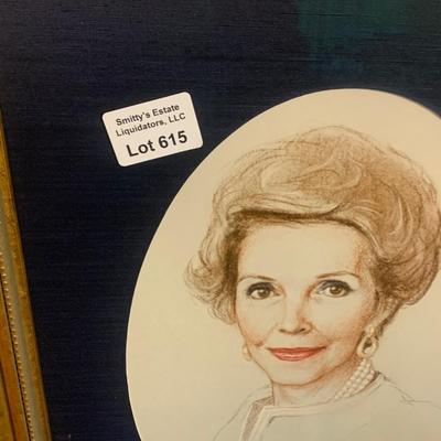 Framed / Signed Nancy Reagan