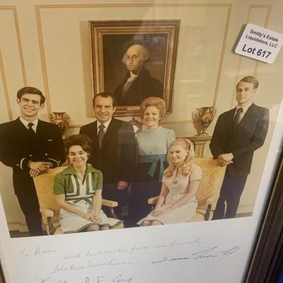 Trish Nixon Wedding Photo Signed