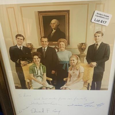Trish Nixon Wedding Photo Signed