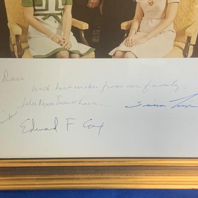 Trish Nixon Wedding Photo Signed