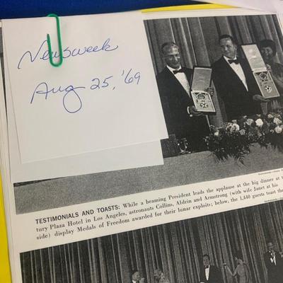 Apollo 11 Astronaut White House Dinner Photos Patches New Clippings Photo Copies