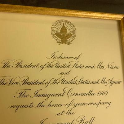 Nixon Inaugural Ball Photos Invites Ect.