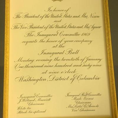 Nixon Inaugural Ball Photos Invites Ect.