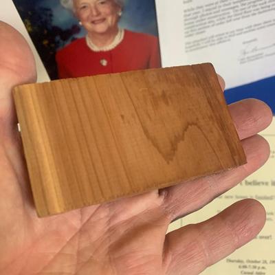 Actual Cedar Piece From Bush Home w/ Documentation