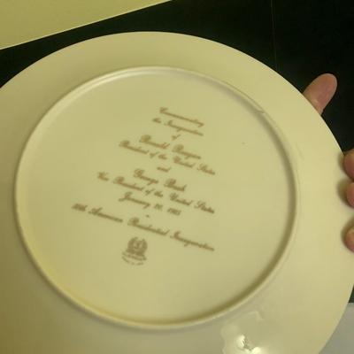 Reagan Bush Inauguration Lenox Plate In Box
