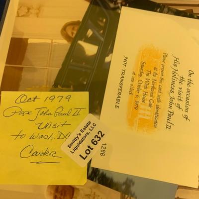 Pope John Paul / President Carter White House Invites / Photos