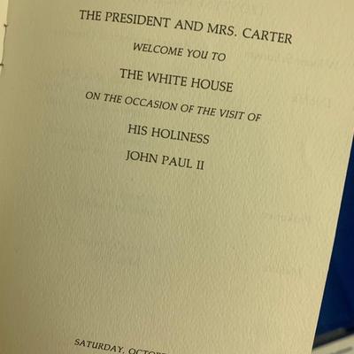 Pope John Paul / President Carter White House Invites / Photos