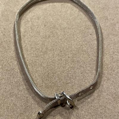 Cool silver choker with buckle