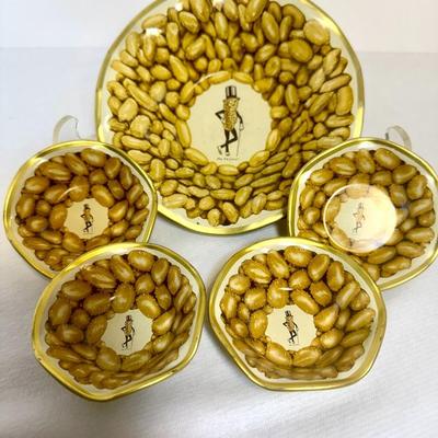 1950's Mr. Peanut Tin Snack Set
