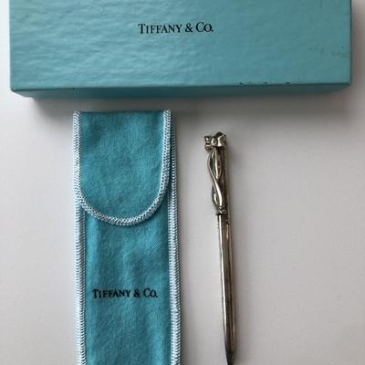 Vintage Tiffany and Co silver bow pen