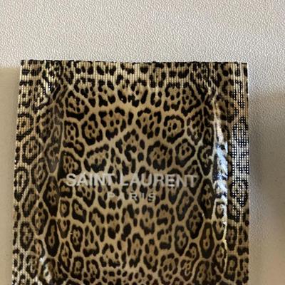 Exclusive Saint Laurent Paris leopard print condom 