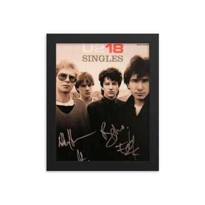 U2 signed music book Framed Reprint