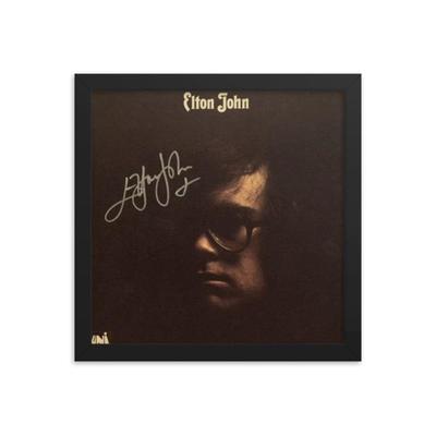 Elton John signed album Framed REPRINT