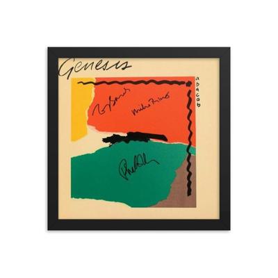 Genesis signed Abacab album Framed Reprint
