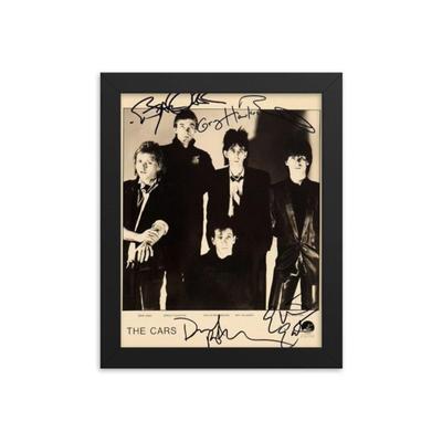 The Cars signed promo photo Framed Reprint