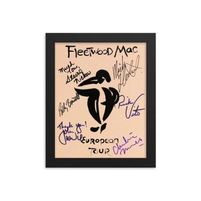 Fleetwood Mac signed tour book Framed Reprint