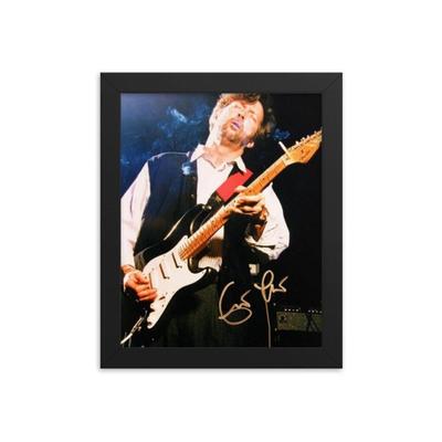 Eric Clapton signed promo photo Framed Reprint