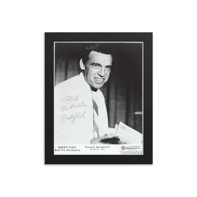 Buddy Rich signed photo REPRINT   Framed Reprint