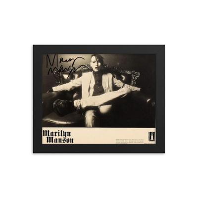 Marilyn Manson signed promo photo Framed Reprint
