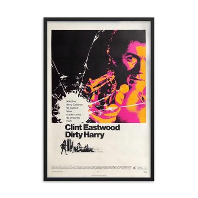 Dirty Harry 1971 REPRINT linen backed   poster