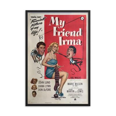 My Friend Irma 1949 REPRINT linen backed   poster