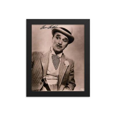 Charlie Chaplin signed  still photo Framed Reprint