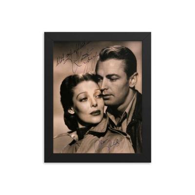 Loretta Young and Alan Ladd signed photo REPRINT