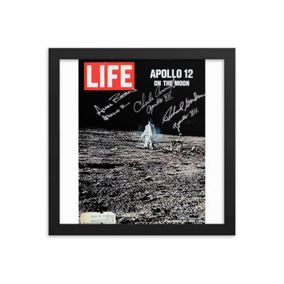 Apollo XII signed Life Magazine 'Framed Reprint