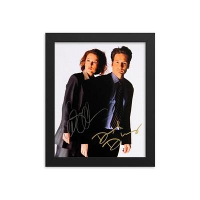 X Files signed promo photo Framed Reprint