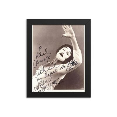 Marcel Marceau signed photo REPRINT