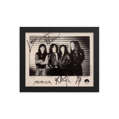 Metallica signed promo photo Framed Reprint  