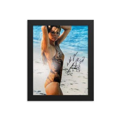 Kim Basinger signed photo framed reprint. REPRINT