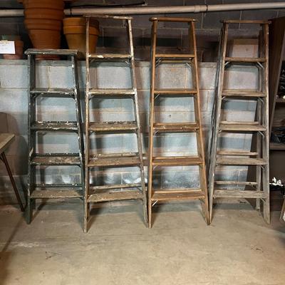 Four Wooden Step Ladders (BS1-MG)