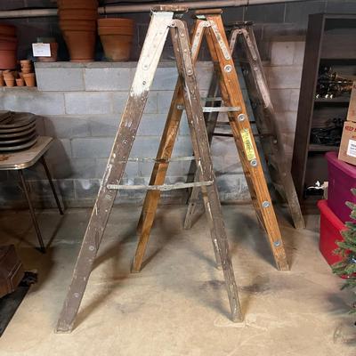 Four Wooden Step Ladders (BS1-MG)