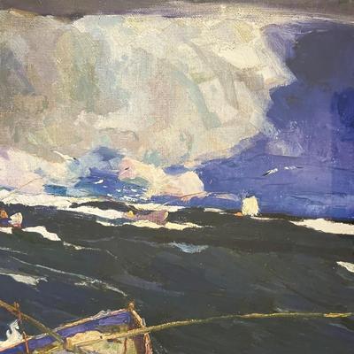 "Salmon Trawlers 1918" Fine Art Print By Armin Carl Hanson (FR-MK)