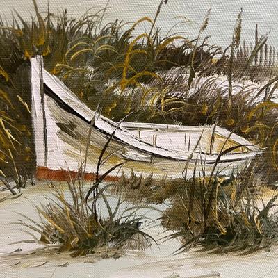 Boat on Dune Oil Painting (FR-MK)