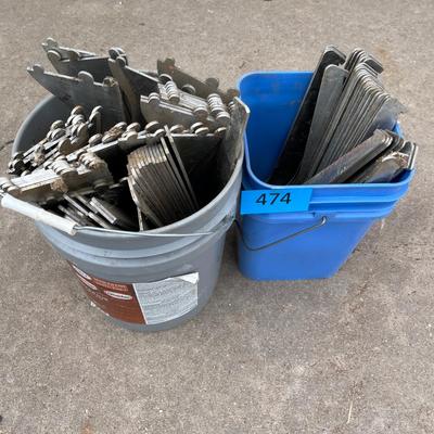 2 Buckets of Shelf brackets