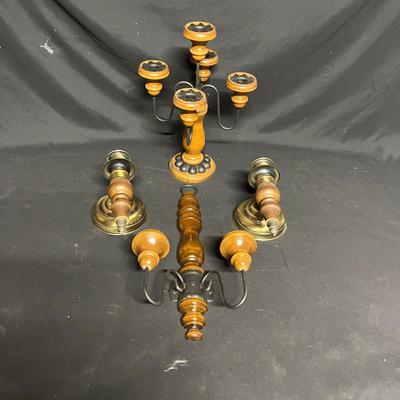 Wooden & Metal Candleholders (BS1-MG)