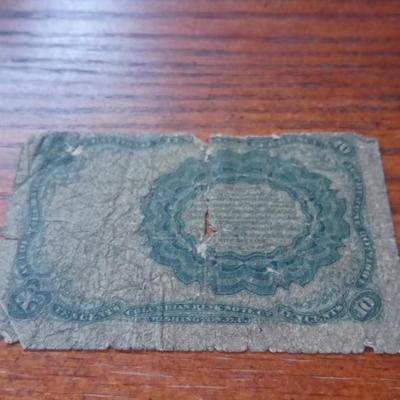LOT 58 OLD 10 CENT BANK NOTE