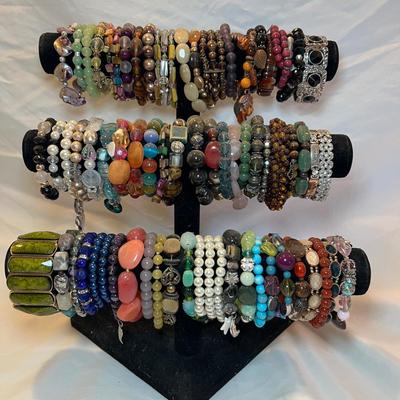 Sixty Plus Bangles With Stand (B3-RG)