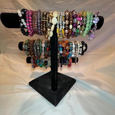 Sixty Plus Bangles With Stand (B3-RG)