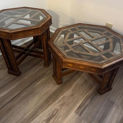 Two Gordon's Fine Furniture Octagonal Side Tables (FL-MK)