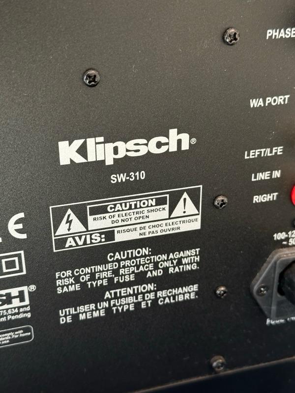 Lot 7 Klipsch SW310 Subwoofer