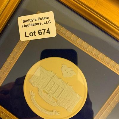 Wedgwood Jasperware White House Framed