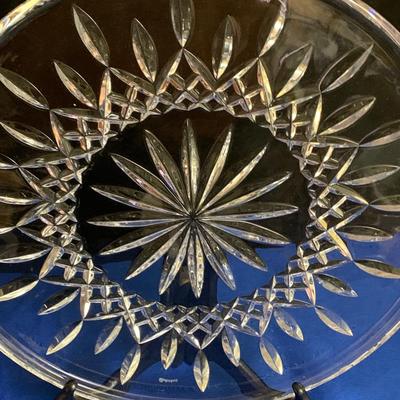 Large Waterford Crystal Serving Tray Mint In Original Box