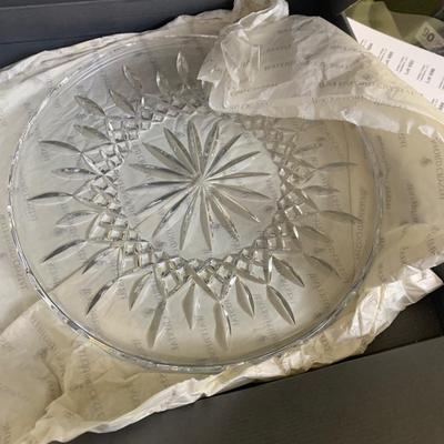 Large Waterford Crystal Serving Tray Mint In Original Box