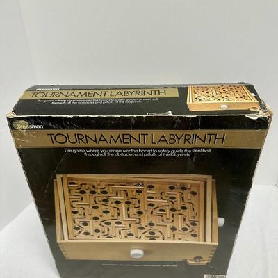 Vintage Solid Wood Labyrinth Game