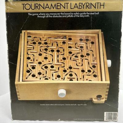 Vintage Solid Wood Labyrinth Game